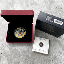 Load image into Gallery viewer, $300 2008 Four Seasons Canada Gold 14KT Coin - Blue Enamel Moon Mask
