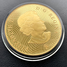 Load image into Gallery viewer, $300 2009 Four Seasons Canada Gold 14KT Coin - Red Enamel Summer Moon Mask

