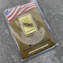 Load image into Gallery viewer, Vintage Engelhard 1oz .999 Pure Gold Bar in Assay Card
