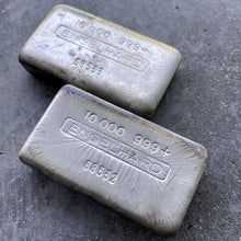 Load image into Gallery viewer, Consecutive Engelhard 5 Digit 10oz .999 Fine Silver Poured Bars
