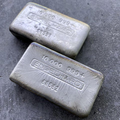 Consecutive Engelhard 5 Digit 10oz .999 Fine Silver Poured Bars