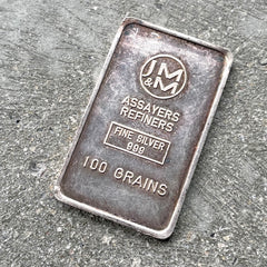 100 Grains Johnson Matthey and Mallory Silver bar