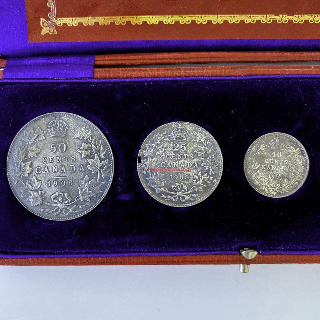 1908 Canada Original Five Coin Specimen Set – First Coins Struck in Canada