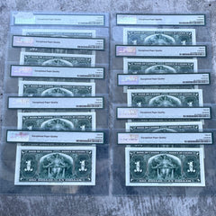 10 Consecutive 1937 $1 Notes PMG Gem UNC-66 EPQ