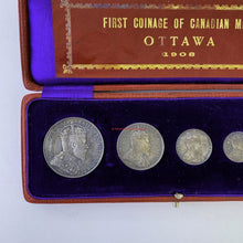 Load image into Gallery viewer, 1908 Canada Original Five Coin Specimen Set – First Coins Struck in Canada
