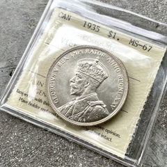 1935 Canada $1 ICCS Blast White MS-67