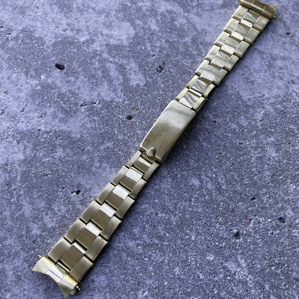 1986 Rolex 14K Yellow Gold Riveted link 7205 Bracelet Band - 19 mm end link