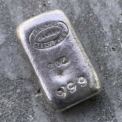Johnson Matthey & Mallory 2oz .999 Fine Silver Bar