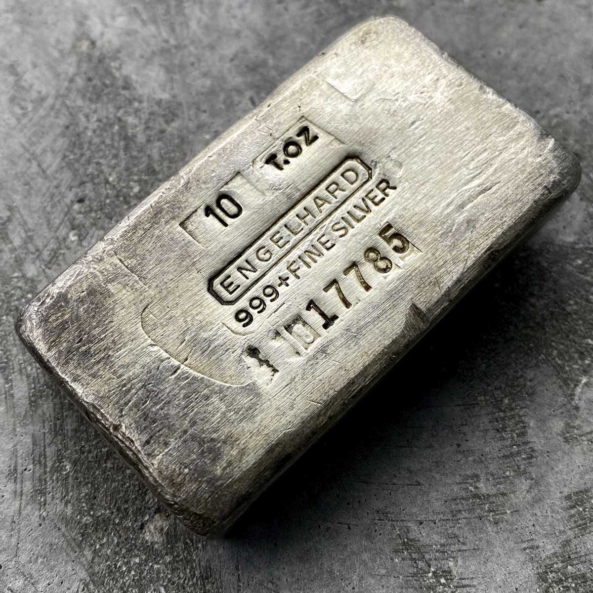 Engelhard 10oz 8 Serial Prefix Silver Bar