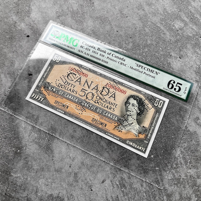 1954 Canada $50 Specimen PMG 65 EPQ - Only 12 Known