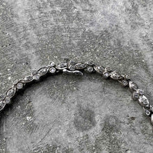 Load image into Gallery viewer, 14K White Gold Necklace set with 5+ Carats of diamonds and Cultured Pearls
