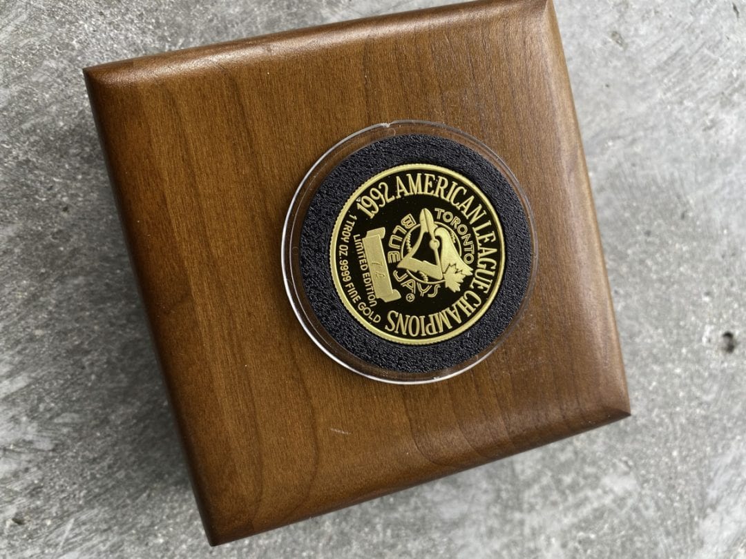 1992 Limited Edition Blue Jays .999 Gold Coin