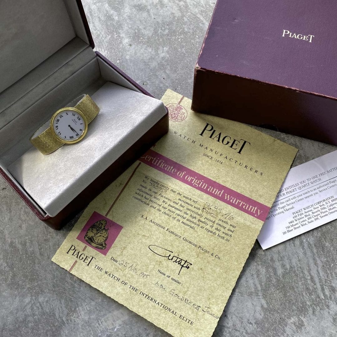 1985 NOS Piaget 18K Yellow Gold 31mm - Unworn - 86 Grams of Gold- Box and Papers