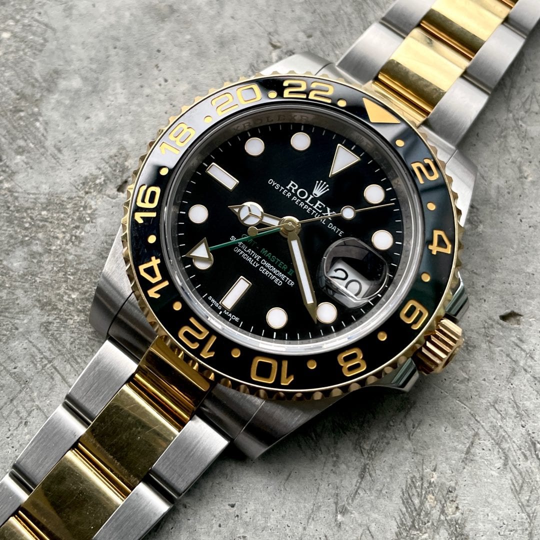 2013 Rolex GMT Master Two Tone 116713 Box + Papers + Original Receipt / Unpolished