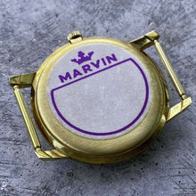 Load image into Gallery viewer, 34 mm Marvin Mens 18K Yellow Gold wristwatch Manual Movement NOS - New Old Stock

