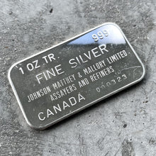 Load image into Gallery viewer, Johnson Matthey And Mallory Brampton Refinery Opening 1oz Silver Bar
