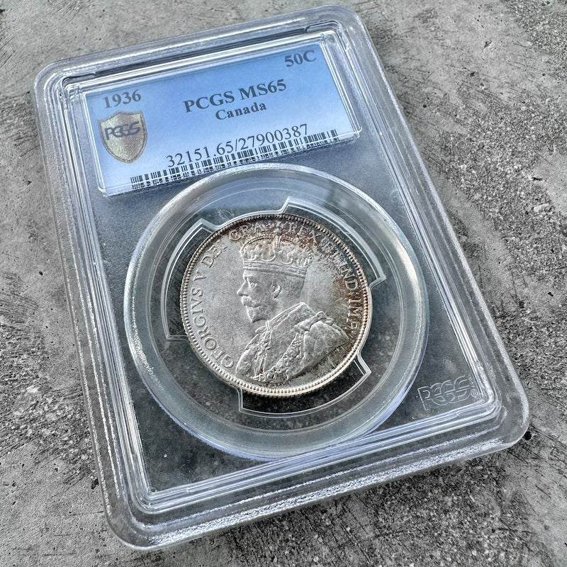 1936 Canada 50 Cent PCGS MS 65