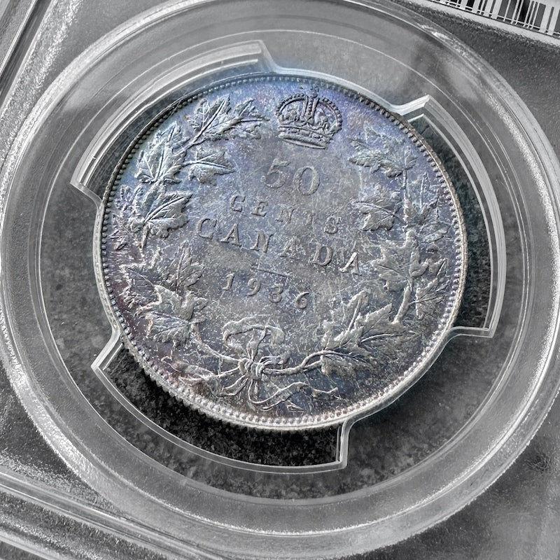 1936 Canada 50 Cent PCGS MS 65