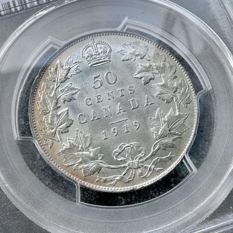1919 Canada 50 Cent PCGS MS 62