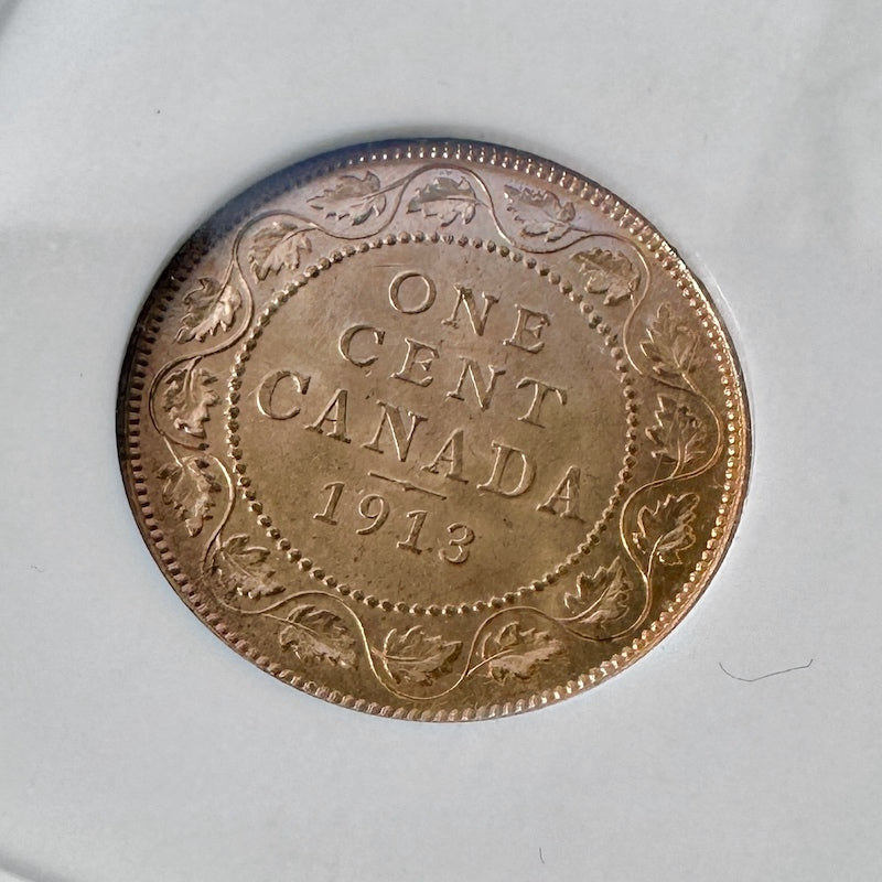 1913 Canada 1 Cent NGC MS 65