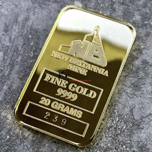 Load image into Gallery viewer, Johnson Matthey 20 Gram Gold New Britannia Mining Bar
