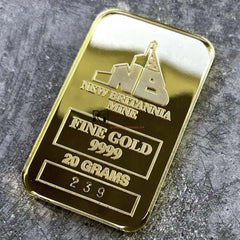 Johnson Matthey 20 Gram Gold New Britannia Mining Bar