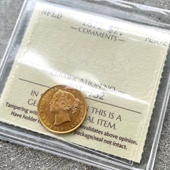 1872 Newfoundland $2 Gold ICCS MS 62