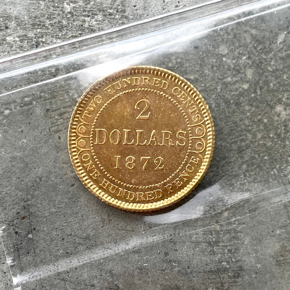 1872 Newfoundland $2 Gold ICCS MS 62