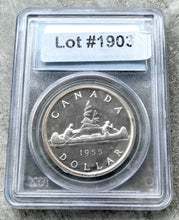 Load image into Gallery viewer, 1955 Canada 1 Dollar Silver Coin Canada Arnprior - PCGS Gem PL 67 Cameo Old Holder

