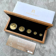 2019 Proof Gold Banco Mexico Libertad 5 Coin Set 1.90 oz - 500 sets made