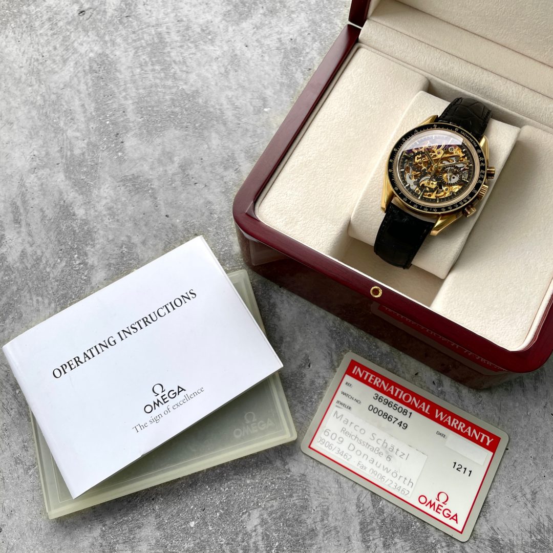 1992 Omega Speedmaster Gold Skeleton 3696.50.81 Armin Strom - 50 Pieces Made