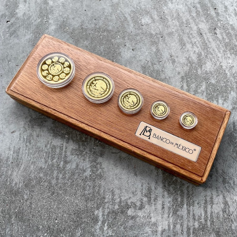 2019 Proof Gold Banco Mexico Libertad 5 Coin Set 1.90 oz - 500 sets made