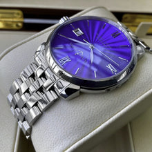Load image into Gallery viewer, Uylsse Nardin Classico 40mm 8153-111 Blue Enamel Dial - - Box + Papers
