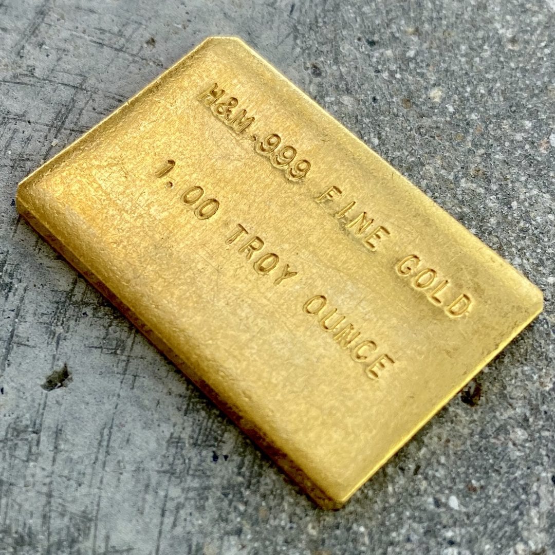 Vintage H&M 1oz .999 Pure Gold Bar