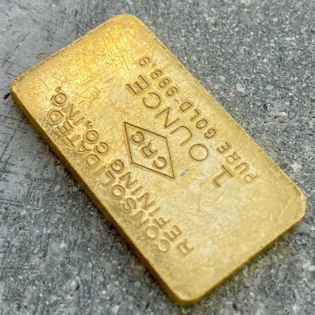 Vintage Consolidated Refining Inc 1oz .999 Gold Bar