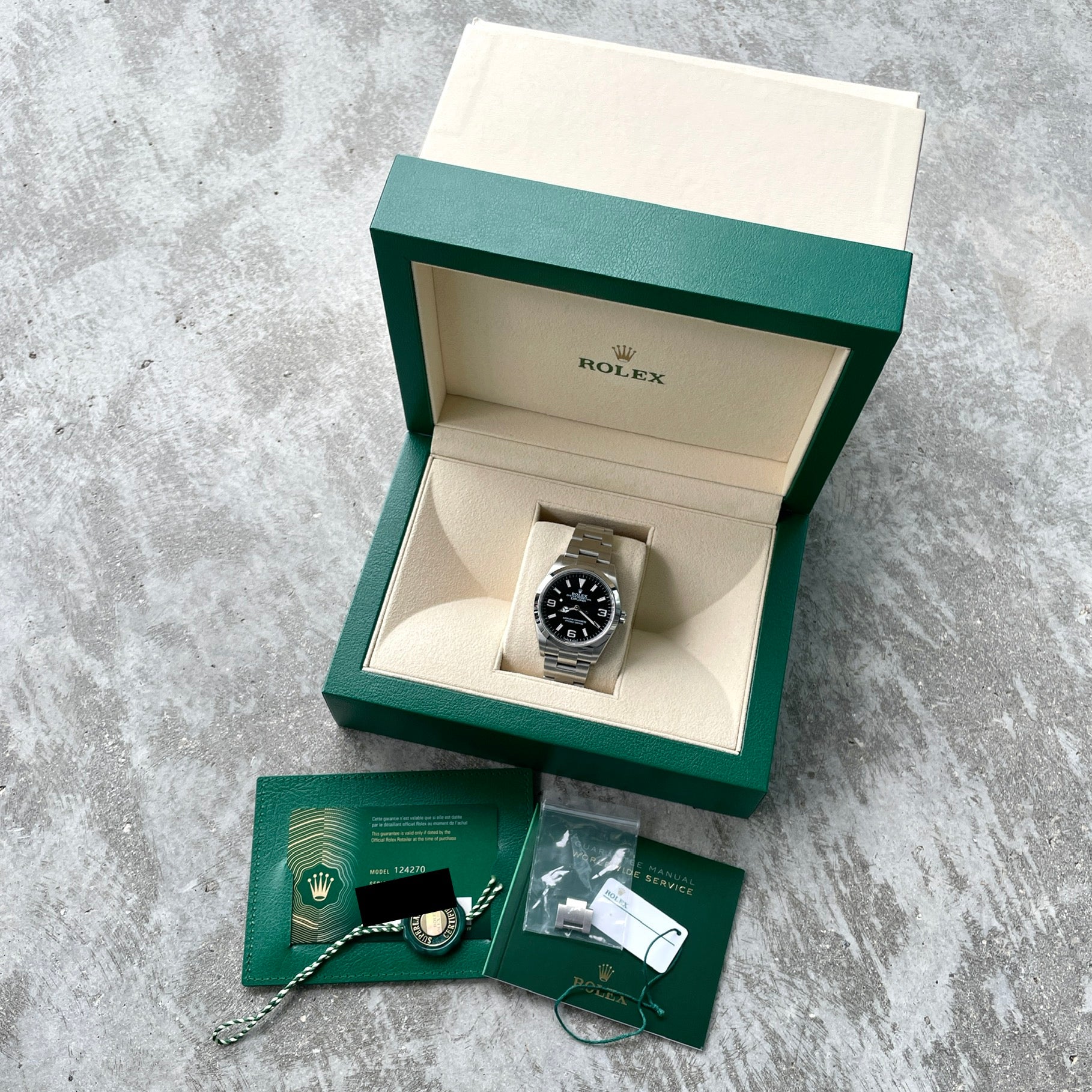 2022 Rolex 36mm Explorer Black Dial 124270 - Box and Papers