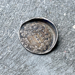1872 Canada 5 Cent Silver - Dramatic off struck error