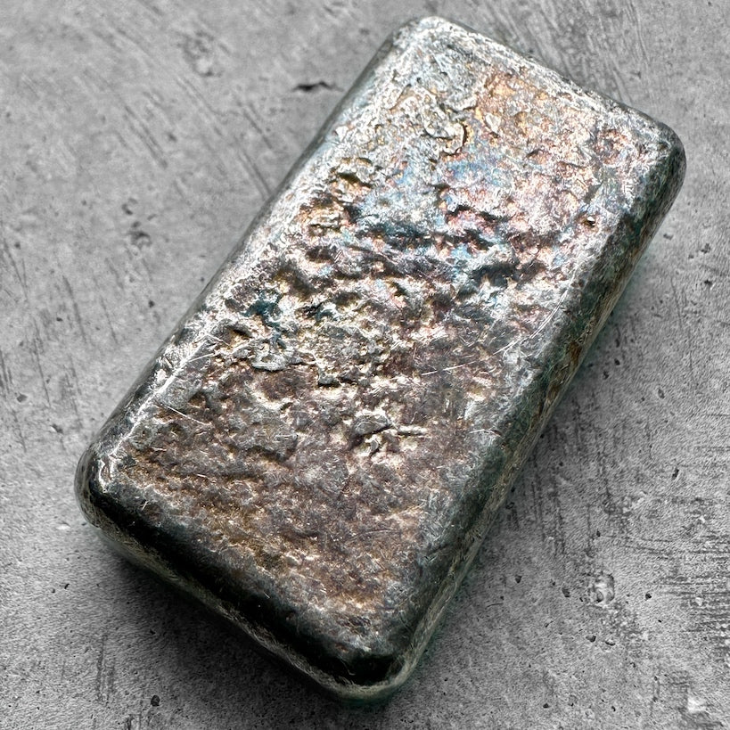 Vintage 5oz Johnson Matthey Silver Poured Bar