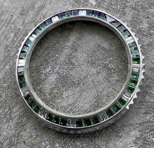 Load image into Gallery viewer, Green Ceramic HULK Rolex Submariner Diamond and Emerald Bezel 116610LV

