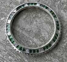 Load image into Gallery viewer, Green Ceramic HULK Rolex Submariner Diamond and Emerald Bezel 116610LV

