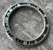 Load image into Gallery viewer, Green Ceramic HULK Rolex Submariner Diamond and Emerald Bezel 116610LV
