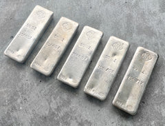 Johnson Matthey 50oz Silver poured bars X Serials