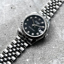 Load image into Gallery viewer, 2017 Rolex Datejust 178274 - Black Dial with Factory Diamonds
