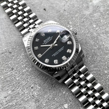 Load image into Gallery viewer, 2017 Rolex Datejust 178274 - Black Dial with Factory Diamonds
