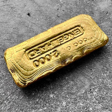 Load image into Gallery viewer, Engelhard 2 oz Gold Poured Bar .9990 2oz - Incredible pour lines
