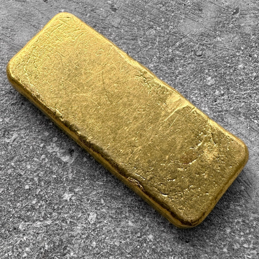 Engelhard 2 oz Gold Poured Bar .9990 2oz - Incredible pour lines