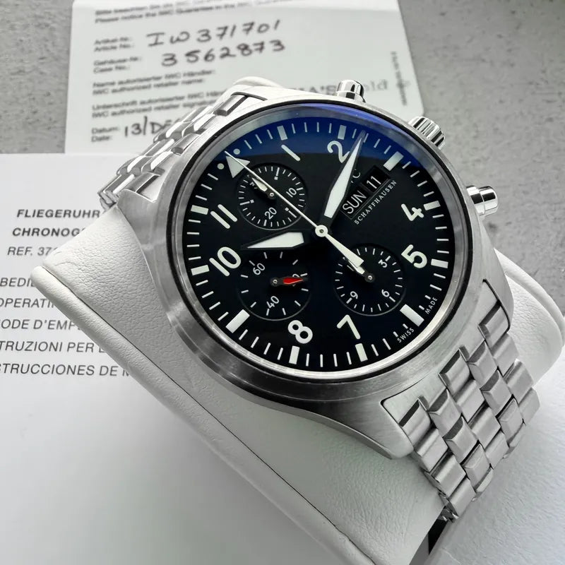 IWC Spitfire 42mm Chronograph IW 3717 - Box + Papers