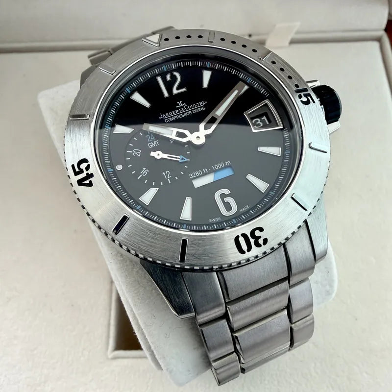 Jaeger LeCoultre Master Compressor Diving GMT Titanium 160.T.05 – Box + Papers