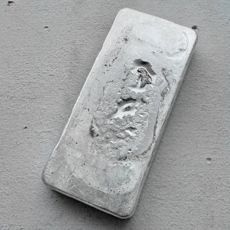 Johnson Matthey 1 Kilo .999 Silver Poured Bar 32.15 oz - D Serial