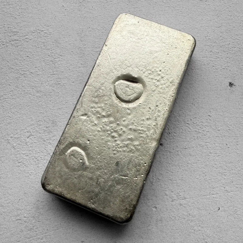 Johnson Matthey 1 Kilo .999 Silver Poured Bar 32.15 oz - D Serial -Pretty Patina